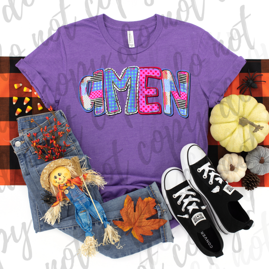 Amen (patchwork letters)