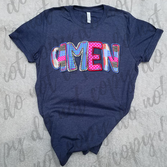 Amen (patchwork letters)
