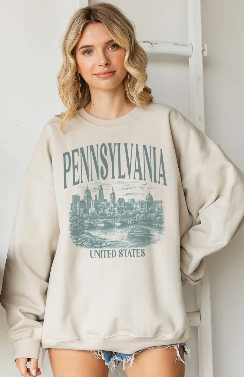 Pennsylvania Oversized Graphic Crew